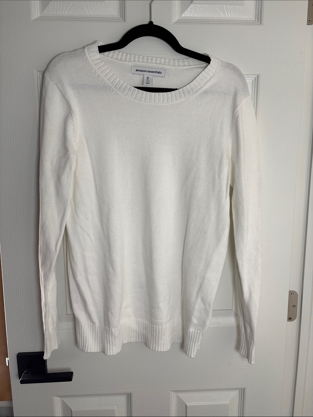 Amazon Essentials White Crewneck Sweater - Women's Lightweight Knit